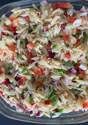 A picture of Orzo Pasta Salad.