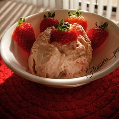 A picture of Strawberry ice-cream.