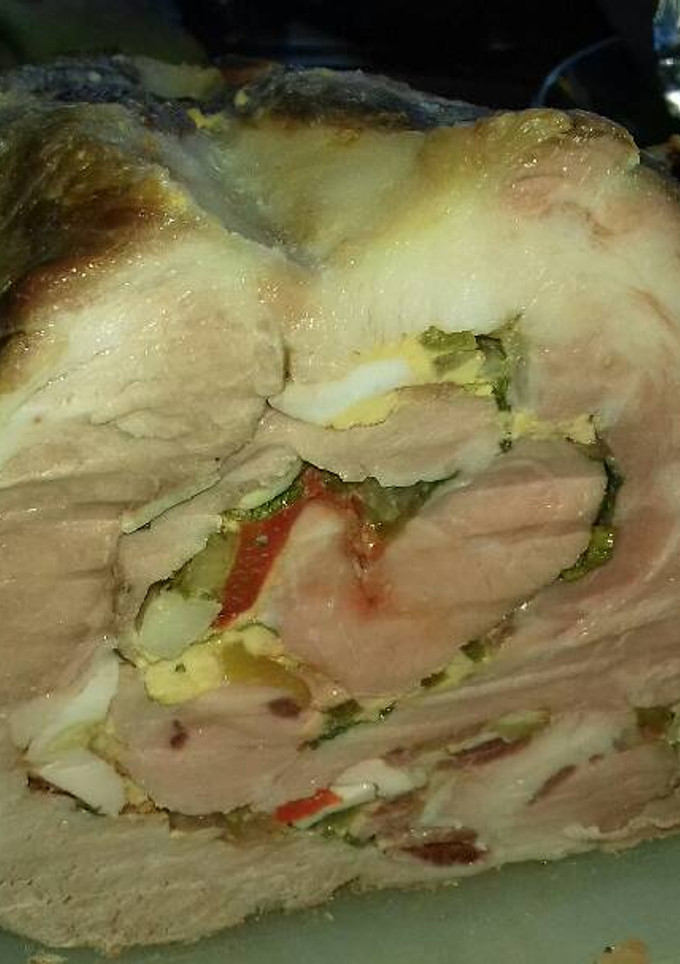 Una foto de Cabeza de lomo rellena al horno