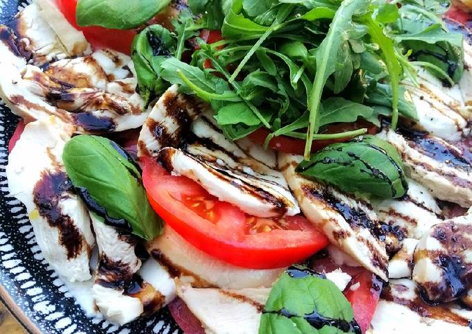 Recipe of Homemade Smoked chicken caprese salad