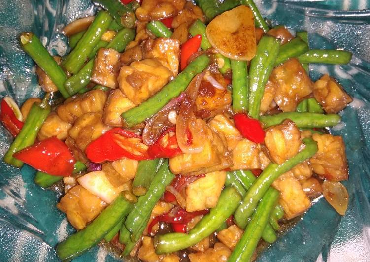 Tumis tempe & kacang kecap