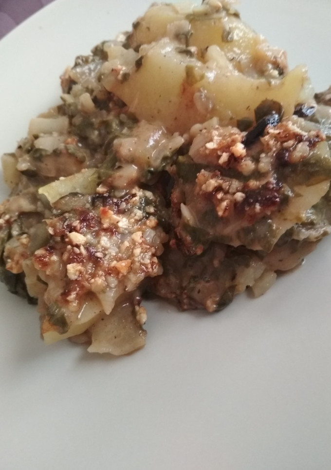 Una foto de Acelgas con patata en bechamel vegana. Receta 5*
