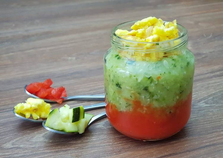 đ¶ PurĂ©e BEBE : poivron rouge - courgettes - oeuf