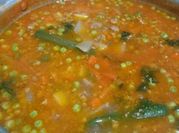 Una foto de guisantes con picadillo