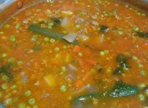 Una foto de Picadillo en caldo