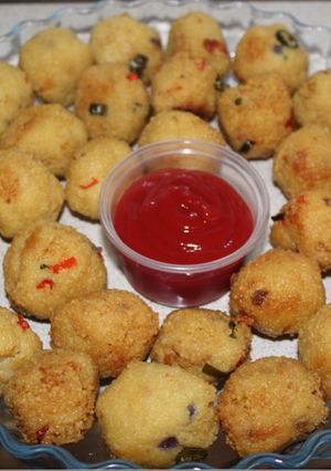 A picture of Cous cous balls.