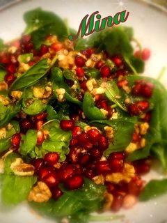 عکسی از دستور سالاد اسفناج و انار