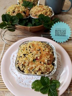 Foto resep 503. Muffin Tape Buah Kering Streussel #KamisManis