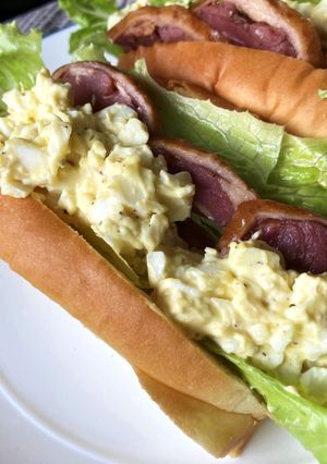 【早午餐】煙燻鴨肉蛋沙拉堡 的食譜成品照片