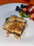 Crumble de arándanos y coco