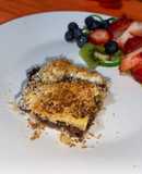 Crumble de arándanos y coco