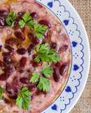Los frijoles más cremosos 🫘 Porotos colorados con crema de vegetales de temporada