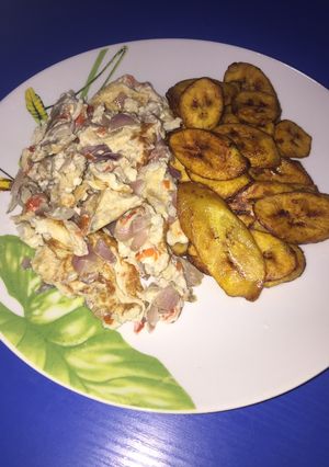 Plantain da scramble egg 🍳 ainihin hoton girkin