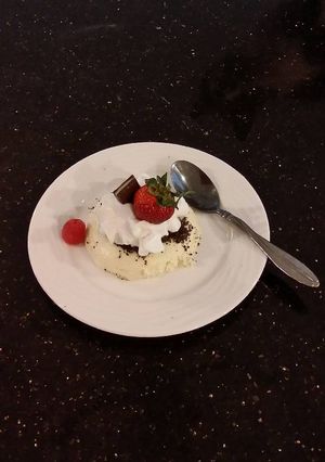 A picture of Vanilla Cheesecake for One.