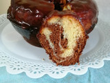 Budín marmolado de naranja y chocolate