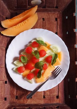 A picture of Mint and Melon Salad.