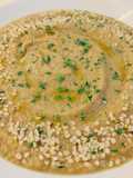 Zuppa di piselli spezzati e cavolo cappuccio
