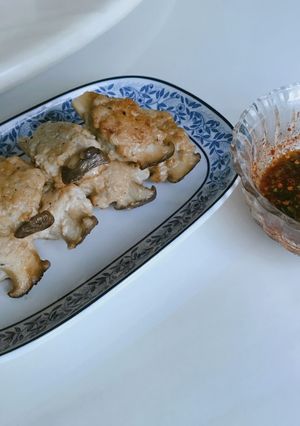 รูปของ เห็ดออรินจิพันอกไก่+น้ำจิ้มแจ่ว (คลีน)