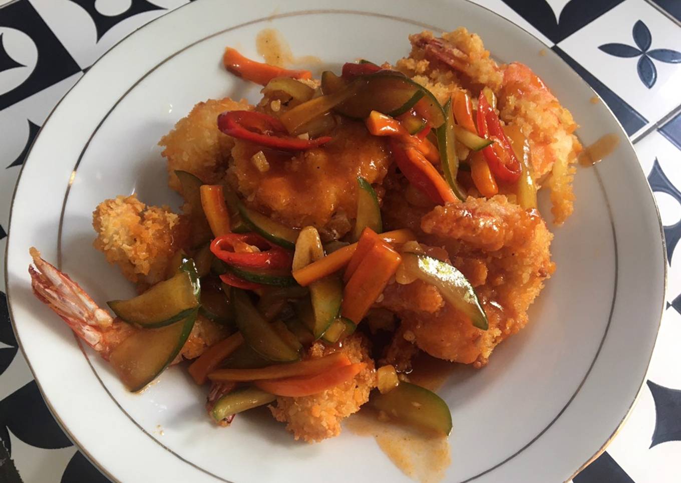 Udang goreng tepung Saos Asam manis