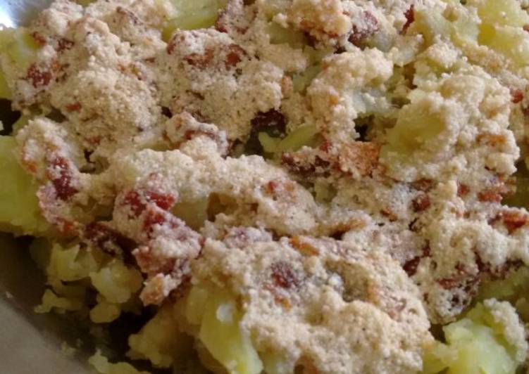 Batata doce com farofa de bacon - Tudogosreceitas