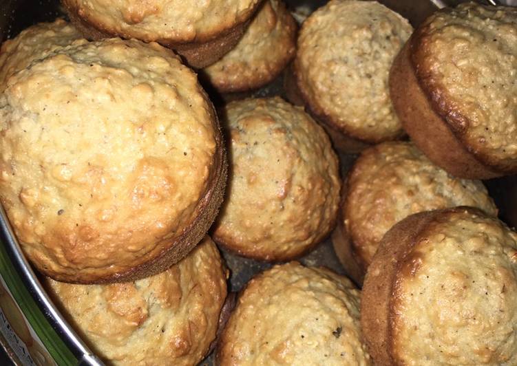 Cupcakes de banana y avena