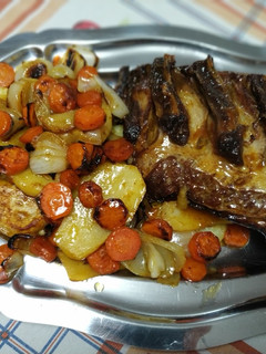 Una foto de Costilla de caballo al horno