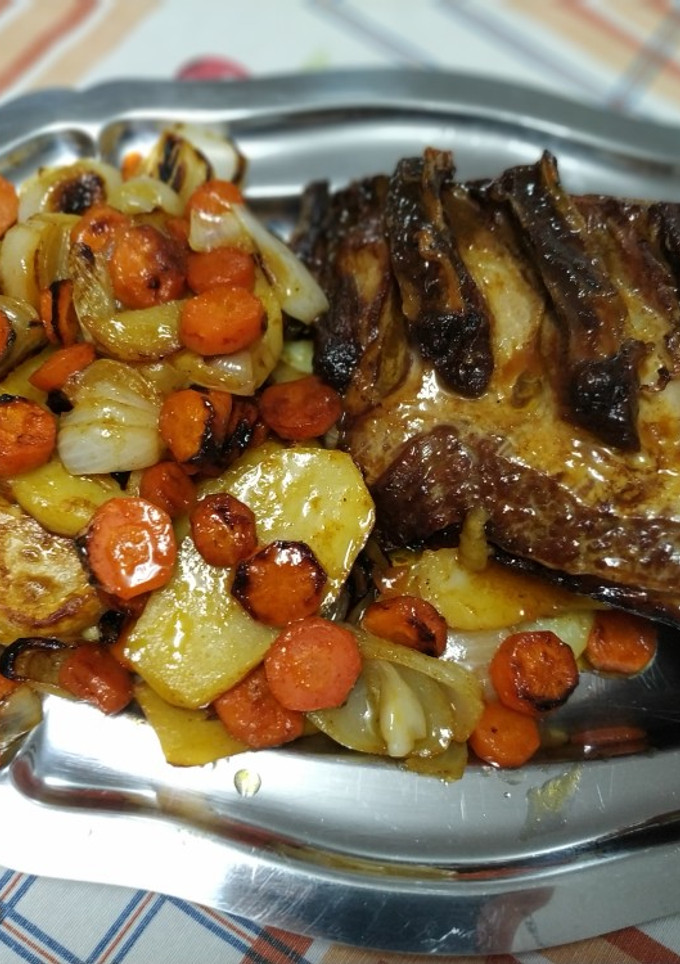 Una foto de Costilla de caballo al horno