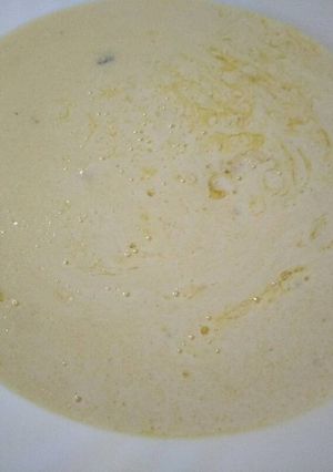 Una foto de Crema de queso azul
