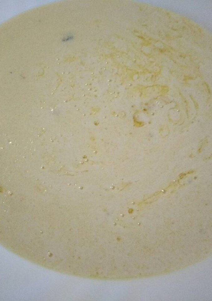 Una foto de Crema de queso azul