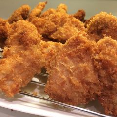 A picture of “Crispy Tonkatsu” Deep fried pork Japanese style.