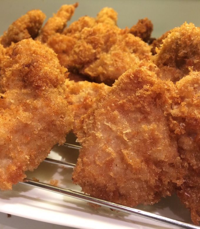 A picture of “Crispy Tonkatsu” Deep fried pork Japanese style.