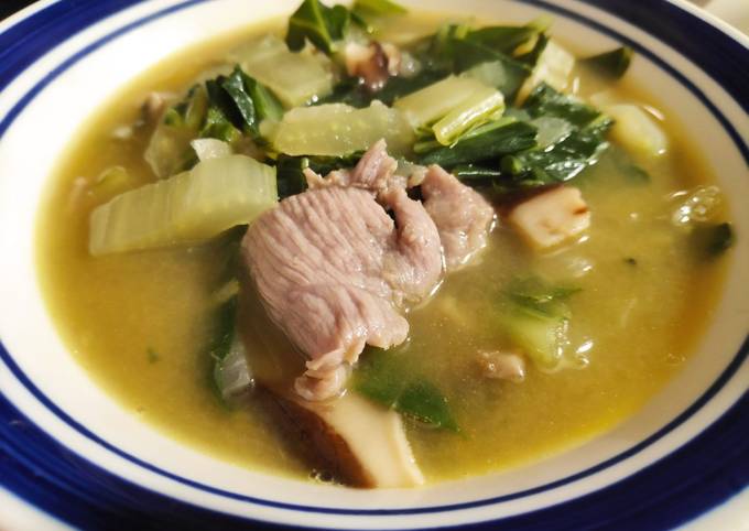 Recipe of Quick Bok Choy &amp; Pork Soup