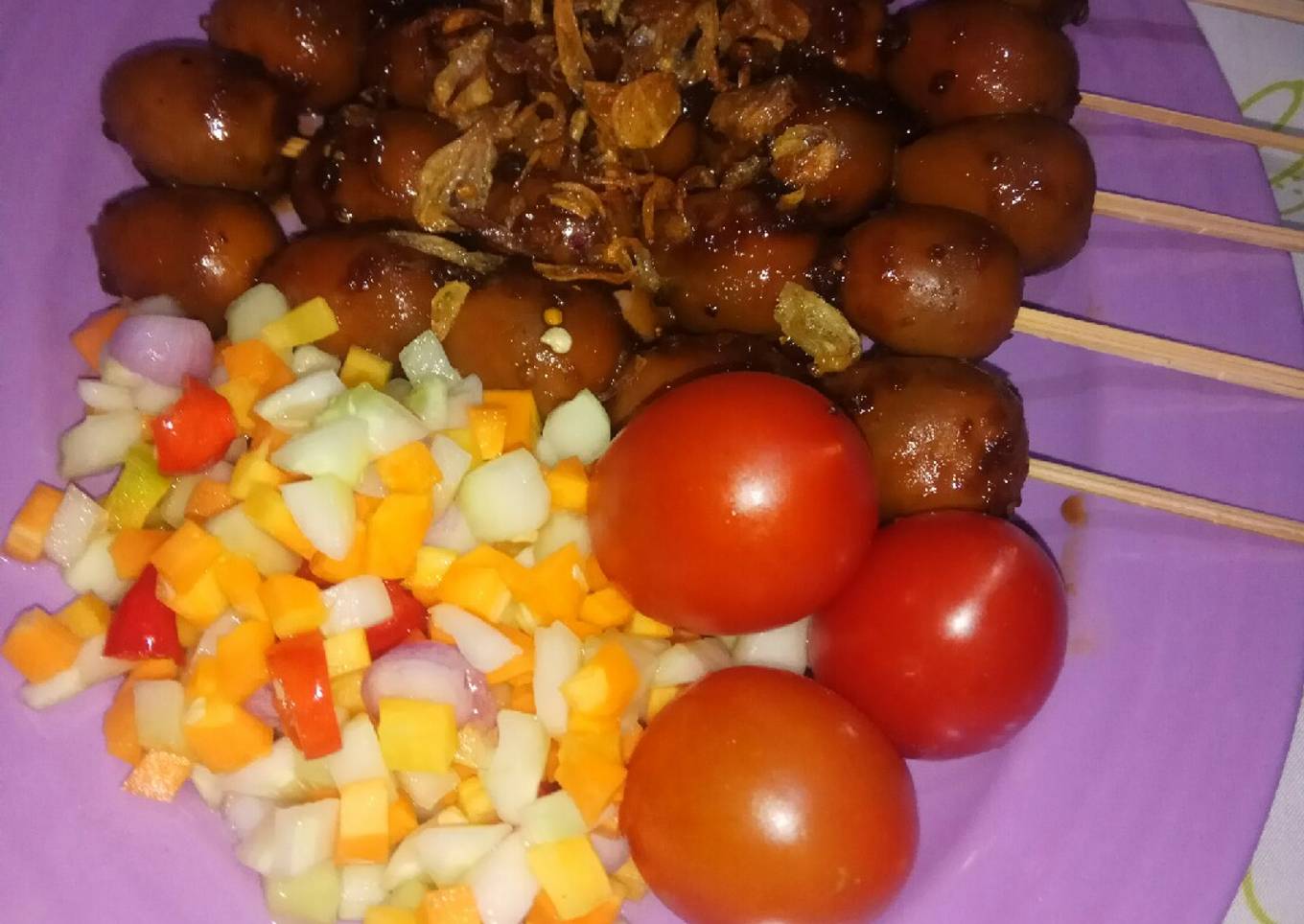 Sate angkringan telor puyuh Alla Mm Anna ❤🍡