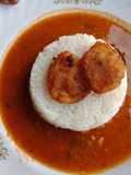Curry Chawal with Aloo Fry