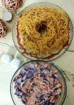 عکسی از دستور ماکارونی ساده با طعم عالی😋🍝