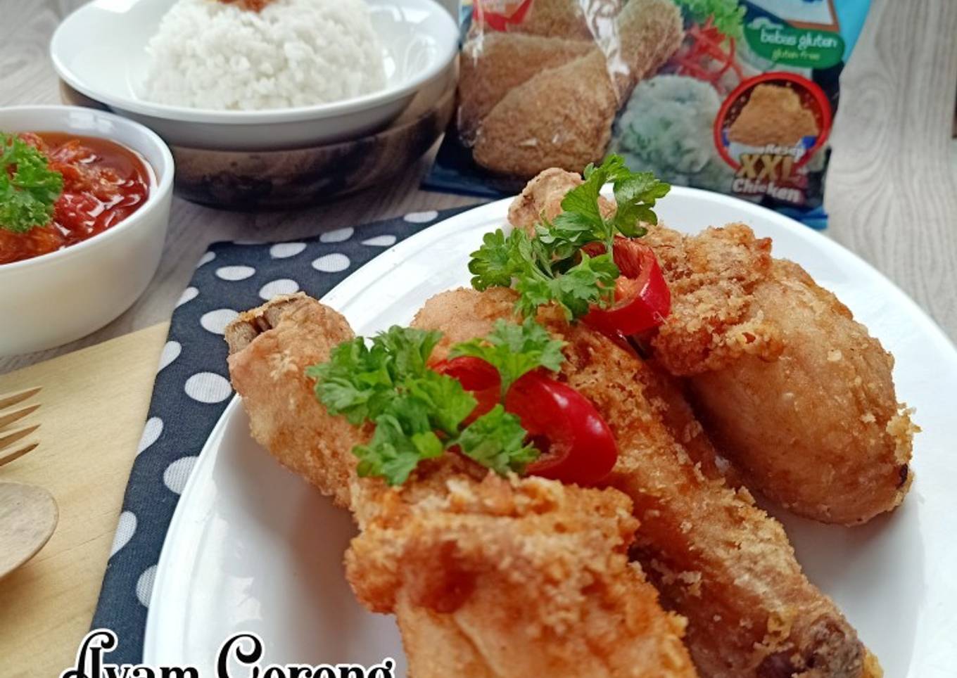 837. Ayam Goreng Tepung Bumbu Putih (ala) Kobe Cukup 2 Bahan Aja