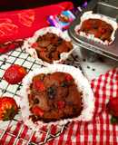 Chocolate Muffin with Strawberry