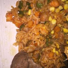 A picture of Jollof Rice.
