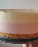 Tarta de queso de fresa y limón