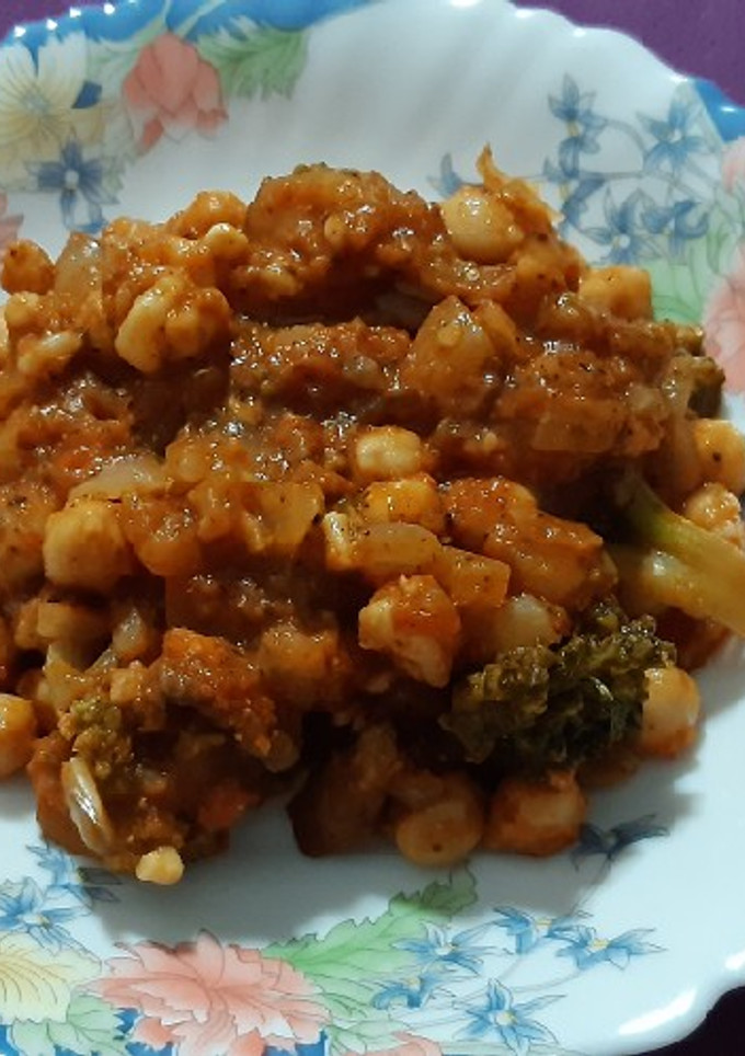Una foto de Garbanzos con setas