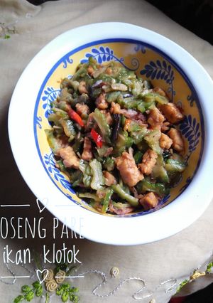 Foto resep Oseng pare ikan klotok