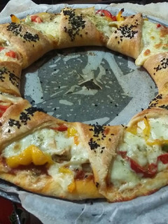 صورة لوصفة بيتزا الورده