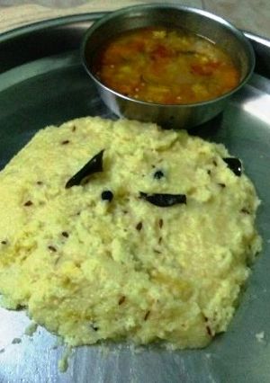 A picture of Rava Pongal- Margazhi Special.