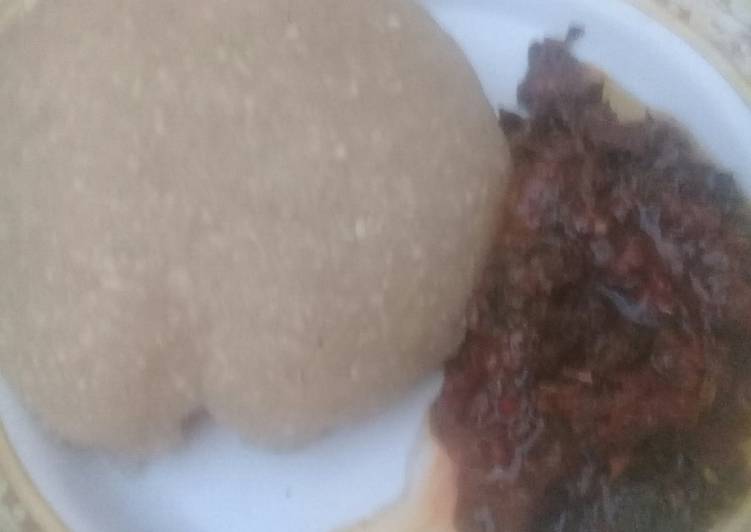 awesome Eba da miyar alayyahu Recipe | Easy way to make Eba da miyar alayyahu Ultimate