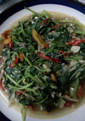 Foto resep Tumis Bayam teri