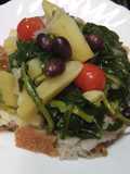 Pancotto con rape, patate e olive