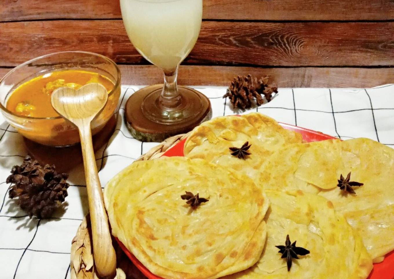 Roti Canai with chicken curry