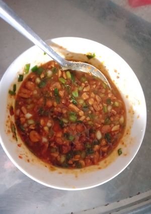 Hình của món Nước sốt chấm bánh tráng (món ăn vặt).