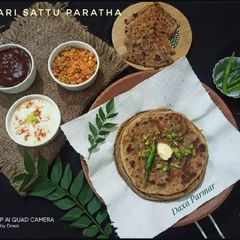 A picture of Bihari Sattu Paratha.
