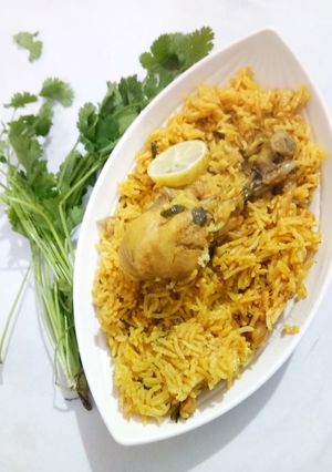 A picture of Chicken Biryani.
